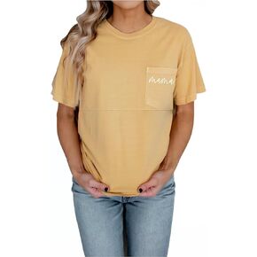 Comfort Breastfeeding Shirts for Women Mama Zipper Nursing Tops Distressed Pregnancy Clothes with Pocket