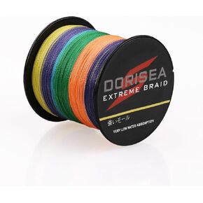 Dorisea المتطرفة جديلة 100% بولي ايثيلين متعدد الألوان مضفر خط الصيد 109 ياردة-2187 ياردة 6-550Lb اختبار الصيد سلك الصيد سلسلة Superline in Kuwait