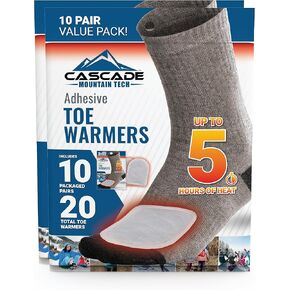 Cascade Mountain Tech Air-Activated Toe Warmers - Up to 5 Hours of Heat