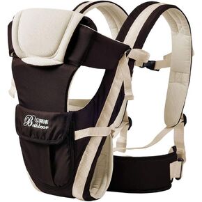 Soft Baby Carrier, Ergonomic 4-in-1 Convertible Sling Front and Back Face-in and Face-Out Carry for Newborns and Older Babies Travel，8-40 lbs
