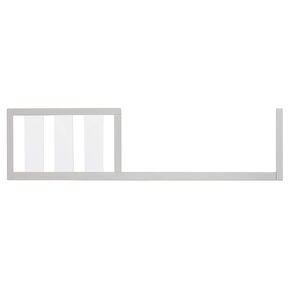 Evolur Acrylic Millennium 4 in 1 Convertible Crib Toddler Rail I Easily Coverts to Toddler Bed & I Acrylic Slats, Pebble Grey (702AC-PG)