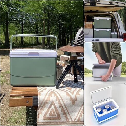 HiGropcore 5/8/13 Quart Camping Cooler with Temperature Indication - Hard Ice Retention Cooler Lunch Box - Portable Small Insulated Cooler in Kuwait