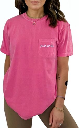 Breastfeeding Shirts for Women Mama Zipper Nursing Tops Distressed Maternity Tees with Pocket in Saudi Arabia