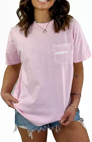Breastfeeding Shirts for Women Mama Zipper Nursing Tops Distressed Maternity Tees with Pocket in Saudi Arabia