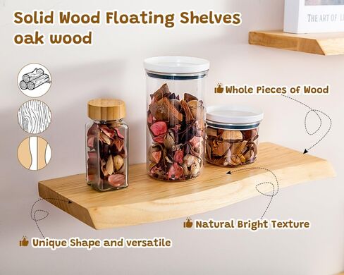 أرفف عائمة نصف دائرية فريدة من نوعها بتصميم سفلي مقوس، عرض أنيق ومنظم رف حائط نصف دائري مع أقواس غير مرئية، رف خشبي ريفي يزين الكتب النباتية والأعمال الفنية الصغيرة in Kuwait