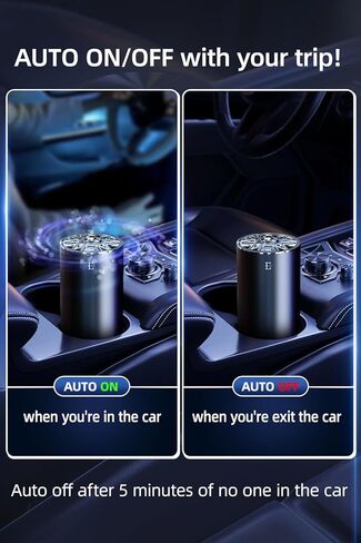 EDKCXB Smart Car Air Fresheners,7 Colors Breathing Light,Auto On/Off,80ml Fragrance Lasts 6 Months,Portable USB Aromatherapy Diffuser for Car Home Office Bedroom,Black Frosted,Cologne in Kuwait