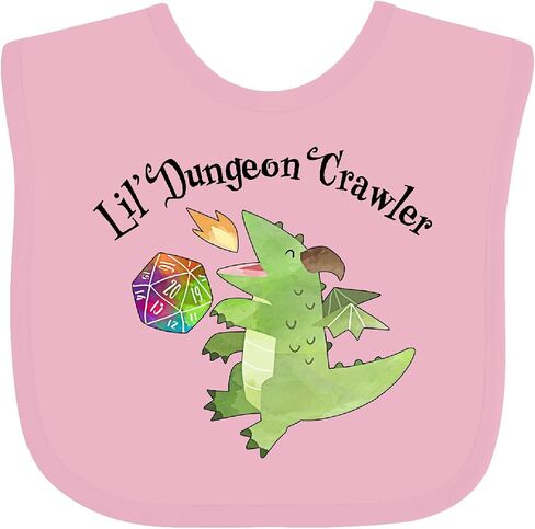 inktastic Lil' Dungeon Crawler- Cute Dragon Baby Bib in Saudi Arabia