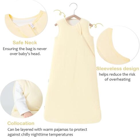 LOVABYLUCK كيس نوم للأطفال من الخيزران 2.5 TOG كيس نوم شتوي للأطفال بطانية يمكن ارتداؤها in Kuwait