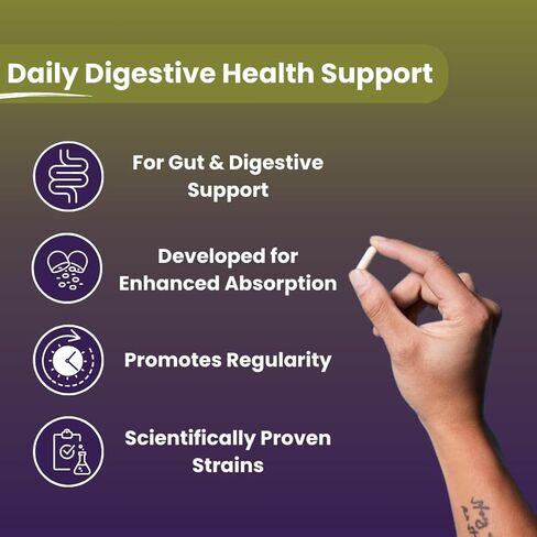 NutriZing البروبيوتيك النباتي لصحة الجهاز الهضمي - 30 مليار CFU و16 سلالة - Bifidobacterium & Lactobacillus Probiotics للرجال والنساء - مكمل غذائي بروبيوتيك متأخر الإطلاق لصحة الأمعاء in Kuwait