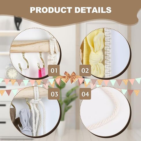 Headband Holder Organizer and Hair Accessories Organizer for Baby Girl, Nursery Headbands and Hair Bows Holder Storage Wall Hanging Toddler Girls Room Decor (Type D) in Saudi Arabia