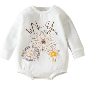 Kuriozud Newborn Baby Boy Girl Bubble Romper Fall Winter Clothes | Baby Boy Girl Sweatshirt Romper for Football Game Day, Halloween, Thanksgiving, Christmas, New Year Gift, Photoshoot, 0-18M in Kuwait