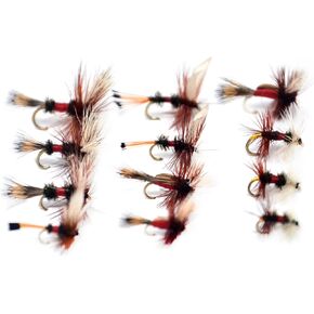 Outdoor Planet 12 Psycho Prince/Anato May/PMX/Parachute Hopper Dry Flies and Nymph Flies for Trout Fly Fishing Flies Lure Assortment