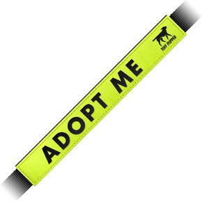 Tuff Pupper Waterproof Leash Sleeve | Fits Any Standard Size 1 Inch Wide Leash | Dual Sided Message | Durable Neoprene & Silicone | Odor & Stink Proof | Easy Secure On & Off (1 Pack, Adopt Me)