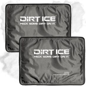 Dirt Ice - عبوة ثلج جل - كبيرة - 14.5 بوصة × 10.5 بوصة - عبوات ثلج للإصابات قابلة لإعادة الاستخدام - تورم وكدمات والتهاب العضلات - تخفيف الآلام - لفافة ثلج الكتف والرقبة والظهر والكوع والقدم والركبة - عبوة باردة in Kuwait