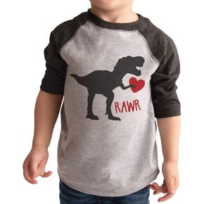 7 ate 9 Apparel Kids Heart Breaker Happy Valentine's Day Red Raglan