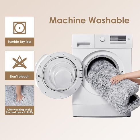 EHEYCIGA وسادة قفص الكلاب الرقيقة، سرير كلب من الفرو الصناعي الفخم للكلاب الكبيرة جدًا، سرير كلب مهدئ ومضاد للقلق مقاس XL للقفص، حصيرة قفص كلب دافئة ناعمة قابلة للغسل مع قاعدة غير قابلة للانزلاق in Kuwait