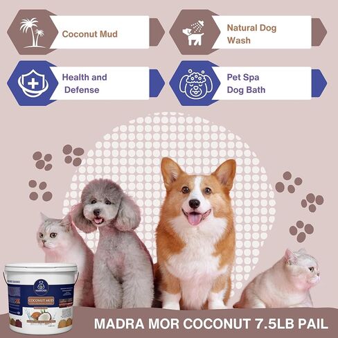 حزمة التغذية العالمية، عنصران: Madra Mor Shed Safely - حمام الطين الأساسي للكلاب، العناية بالكلاب، علاج الجلد الجاف للكلاب، منتجات العناية بالبشرة لمعطف الكلاب - حقيبة سعة 10 أونصة وسلسلة مفاتيح متعددة الأغراض in Kuwait