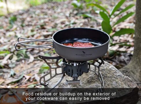Boundless Voyage Titanium Non-Stick Frying Pan with Folding Handle Non-Stick Ceramic Coating Frypan Cooking Pot for Outdoor Camping Picnic Backpacking in Saudi Arabia