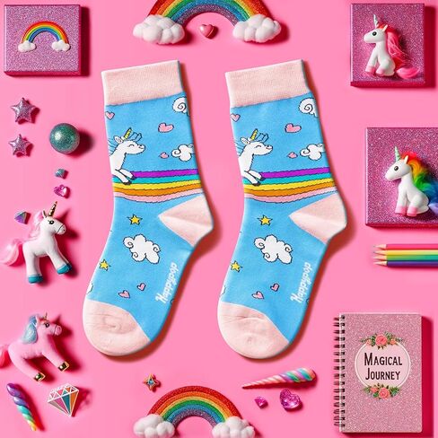 جوارب HAPPYPOP Crazy Silly المضحكة للأطفال، جوارب للفتيات من سن 4 إلى 7 سنوات، هدايا للأطفال in Kuwait