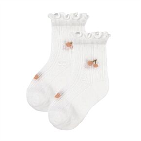 American Trends Baby Girls Socks Infant Ruffle Sock Toddler Dress Socks for Girls Summer Frilly Socks Kids Crew Socks