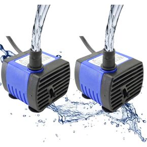 Conquerall CHA-280 100GPH 400L/H AC Submersible Pump 5W Mini Adjustable Pump 2.13ft High Lift for Fish Tanks, Tabletop Fountains, Indoor and Outdoor Ponds, Hydroponic Systems and Pet Fountains