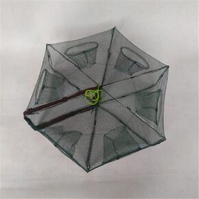 VANZACK Foldable Fishing Bait Net Mesh Cast Dip Cage Hexagon Fishing Net Cage for Crab Fish Minnow Crawdad Shrimp