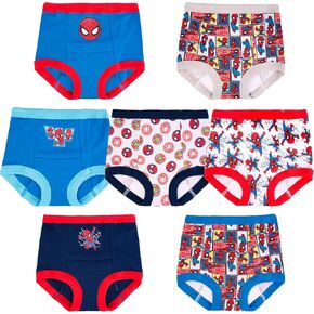Marvel Boys' Superhero Potty Training Pants, Success Chart & Stickers, Iron Man, Hulk & More Sizes 18M-4T, 7-Pack Spiderman Classic