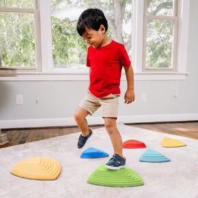 Kids Balance Stepping Stones (6 Pack) - Non-Slip, Gross Motor Skills & Indoor/Outdoor Play