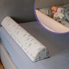ComfyBumpy Bed Rail for Toddlers | Toddler Bed Rails with Washable Cover - Kids Foam Bed Rail Guard - Bed Barrier for Twin, King, Queen Bed [1-Pack]