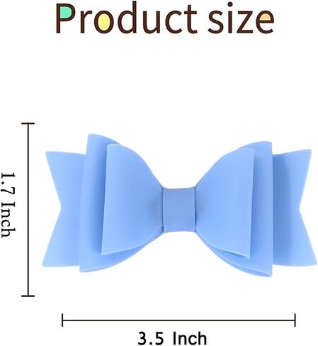 12 قطعة من فيونكات الشعر الهلامية المقاومة للماء للفتيات، مشابك فيونكة لحمام السباحة الصيفية من PVC ملحقات شعر شفافة للفتيات والأطفال الرضع والمراهقين والأطفال (12 قطعة من الأقواس A) in Kuwait