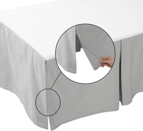 Crib Skirt Dust Ruffle, 100% Egyptian Cotton 400 Thread Count Soft Breathable Crib Bedding Skirt for Baby, Boys and Girls, 52"X28" with 14" Crib Bed Skirt Fading Resistant (Ivory Solid) in Saudi Arabia