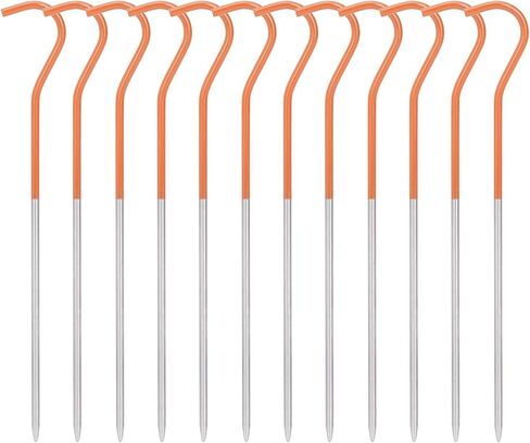 iBasingo 12pcs/lot Titanium Alloy Pegs Outdoor Camping Tent Stakes Portable Elbow Grass Tent Nail A-Ti4001P in Kuwait