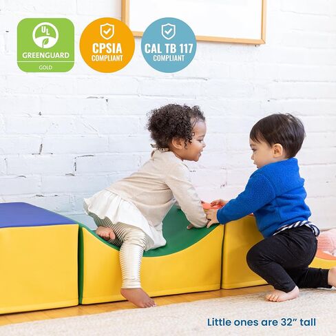 ECR4Kids SoftZone Traversing Trio Climber, Beginner Playset, Earthtone, 3-Piece in Kuwait