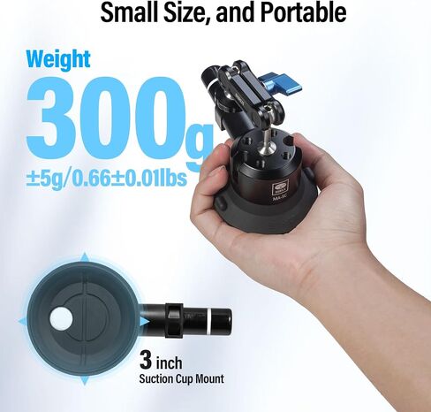 SIRUI Articulating Camera Mount Clamp with Phone Holder, Magic Arm Camera Super Clamp with 1/4"-20 Thread and 3/8"-16 ARRI Locating Hole, Ball Head Mount for GoPro Camera Monitor Bicycle, MA-GK, Black in Saudi Arabia