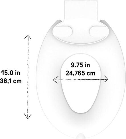 الإبداع: مقعد المرحاض القابل للطي والجلوس من Ingenuity (أبيض) - سهل التركيب والإزالة، مقعد التدريب على المرحاض الذي يتصل بمقعد المرحاض للبالغين in Kuwait