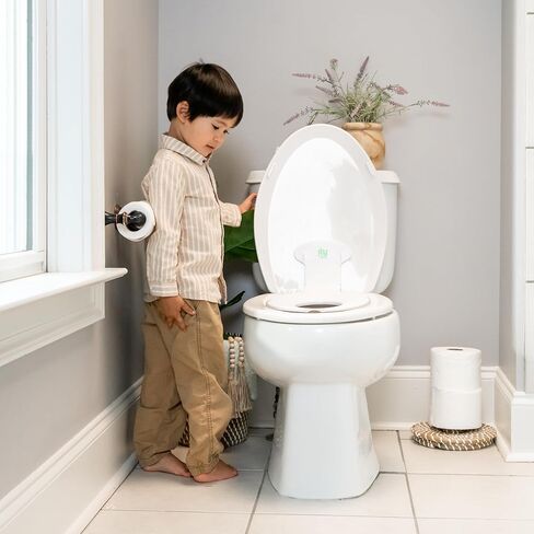 الإبداع: مقعد المرحاض القابل للطي والجلوس من Ingenuity (أبيض) - سهل التركيب والإزالة، مقعد التدريب على المرحاض الذي يتصل بمقعد المرحاض للبالغين in Kuwait