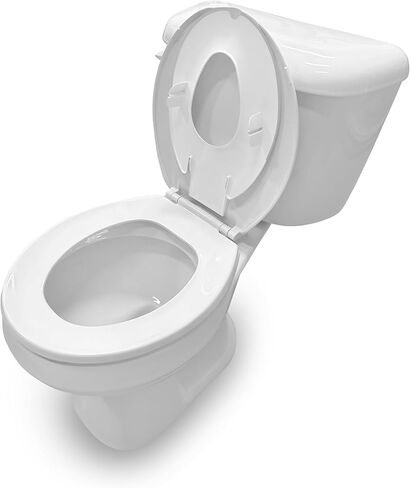 الإبداع: مقعد المرحاض القابل للطي والجلوس من Ingenuity (أبيض) - سهل التركيب والإزالة، مقعد التدريب على المرحاض الذي يتصل بمقعد المرحاض للبالغين in Kuwait