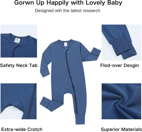 JunNeng Baby Boy Girl 2 Pack Short Sleeve Zipper Rompers Infant Cotton 2-way Zippers Comfy Summer Jumpsuit in Kuwait