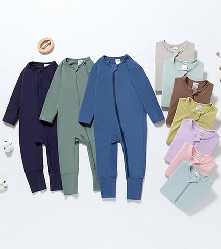 JunNeng Baby Boy Girl 2 Pack Short Sleeve Zipper Rompers Infant Cotton 2-way Zippers Comfy Summer Jumpsuit in Kuwait