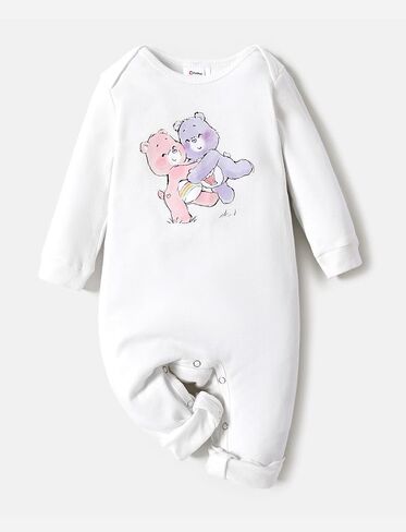 ملابس AdoraCute من PatPat Care Bears للأطفال البنات والأولاد مكونة من 3 قطع بأكمام طويلة من القطن للجنسين طقم رومبير للأطفال in Saudi Arabia