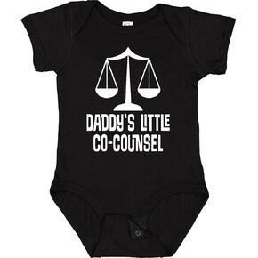 inktastic Lawyer Daddys Little Co Counsel Baby Bodysuit