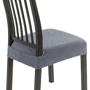 SearchI Stretch Seat Covers for Dining Chairs Set of 4, Soft Removable Jacquard Dining Chair Seat Covers, Dining Room Seat Covers Seat Protectors(Green)