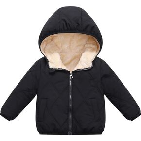 Happy Cherry Boys Girls Puff Jacket Hoodie Coat Windproof Winter Outerwear Lightweight Down Jacket