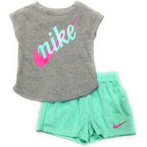 Nike Kids Baby Girl's Script Futura Tee & Shorts Set