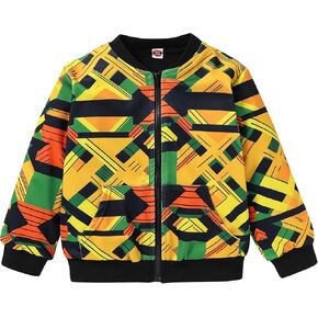 YOUNGER TREE Africa Print Kids Coat Dashiki Jacket Kente Clothes for Boys Girls