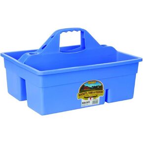 Little Giant® Plastic DuraTote | Horse Grooming DuraTote | Durable Tote Box Organizer with Easy Grip Handle | Extra Thick Sidewalls | Blue