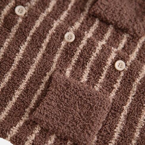 7AM Infant Romper Long Sleeve - Striped Toddler Romper Jumpsuits for Unisex Baby, Round Neck One Piece Outfit | Fuzzy & Comfy in Saudi Arabia