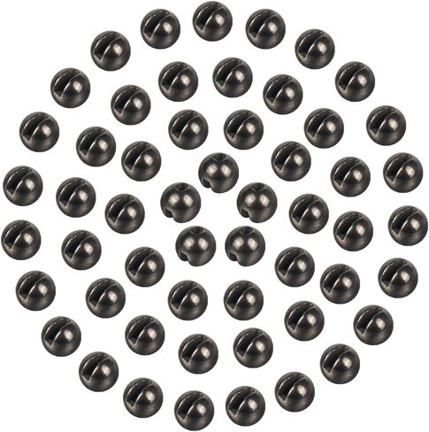 150pcs Tungsten Slotted Beads for Fly Tying, Sink Deeper and Faster 12 Colors/13 Sizes Slotted Tungsten Beads Fly Tying Beads Head Fly Tying Materials in Kuwait