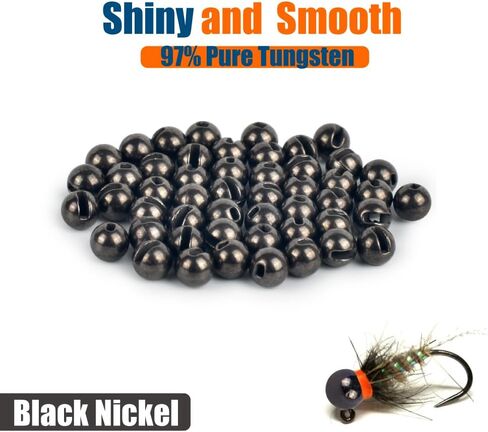 150pcs Tungsten Slotted Beads for Fly Tying, Sink Deeper and Faster 12 Colors/13 Sizes Slotted Tungsten Beads Fly Tying Beads Head Fly Tying Materials in Kuwait