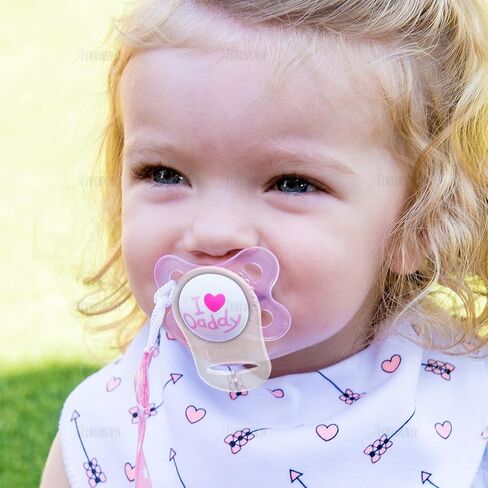 AUEAR, 10 Pack Silicone Pacifier Adapter Rings Baby Pacifier Holder Button Style 10 Colors in Kuwait